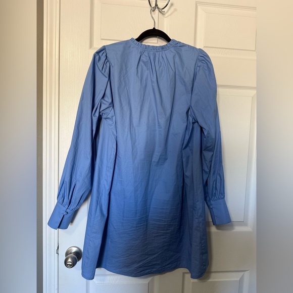 H&M Blue Long Sleeve Midi Dress- M - Picture 5 of 6